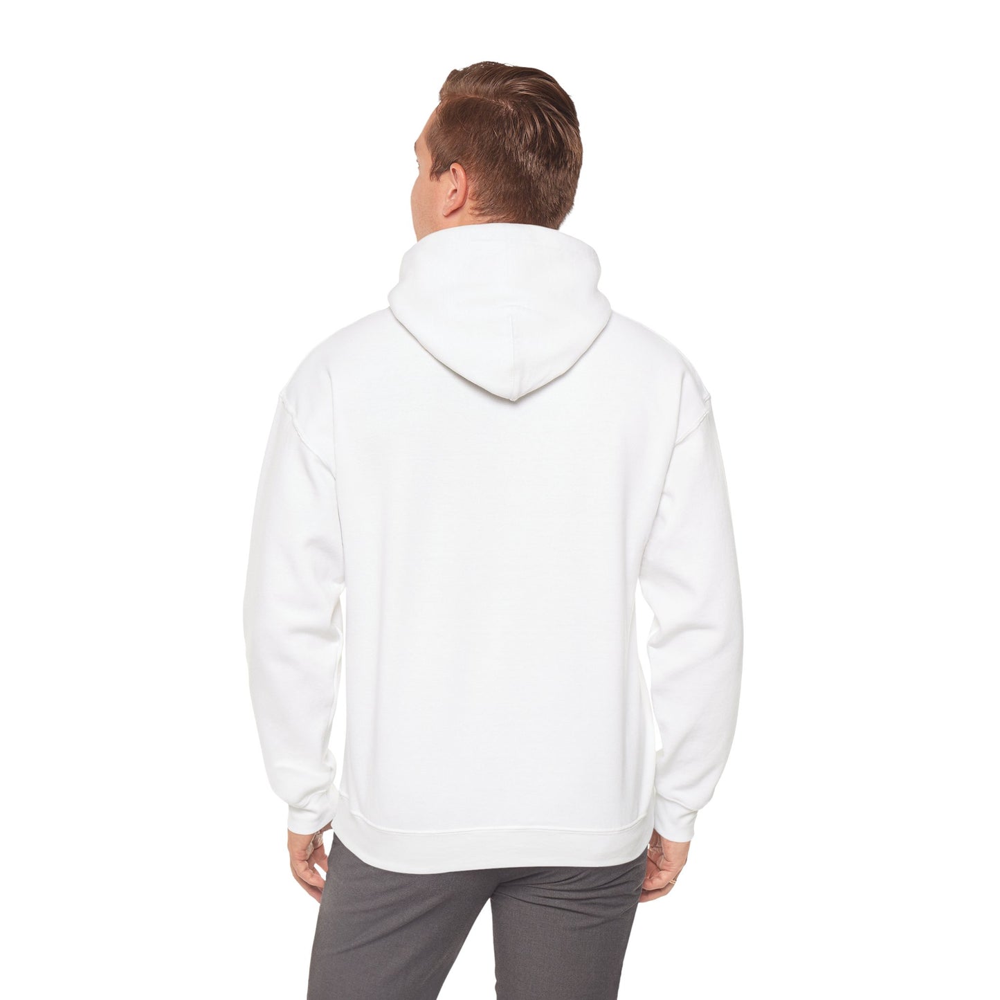 Men's Hooded Sweatshirt Iron & Blood Stencil