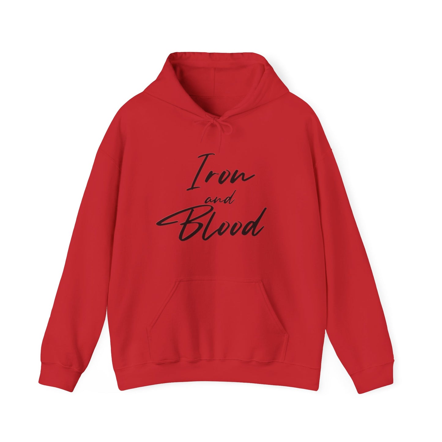 Hooded Sweatshirt Iron & Blood Script