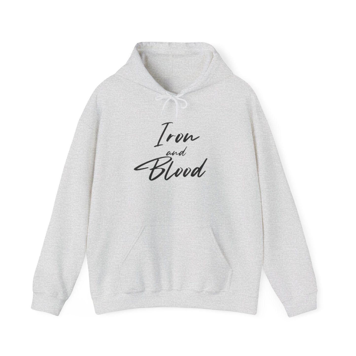 Hooded Sweatshirt Iron & Blood Script