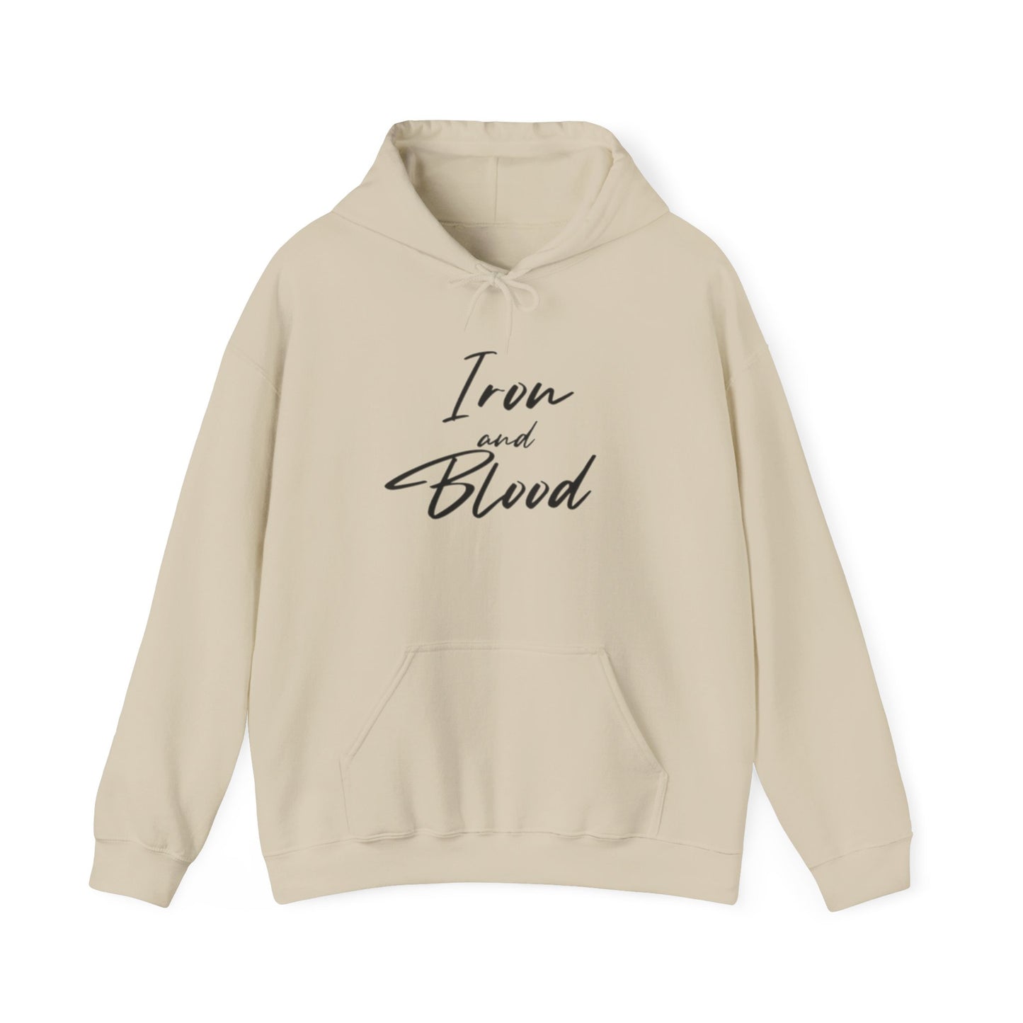 Hooded Sweatshirt Iron & Blood Script