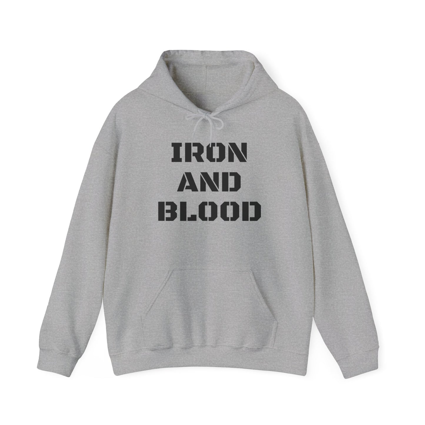 Hooded Sweatshirt Iron & Blood Stencil