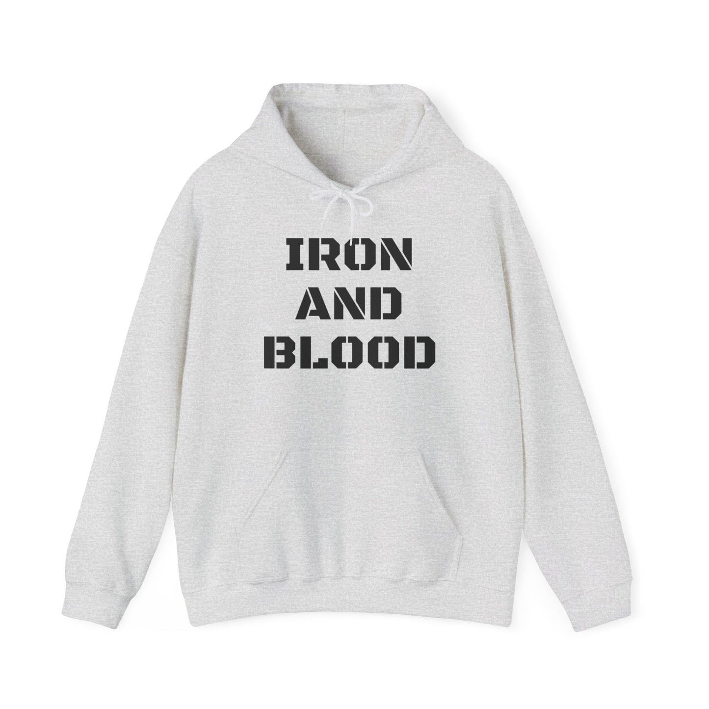 Hooded Sweatshirt Iron & Blood Stencil