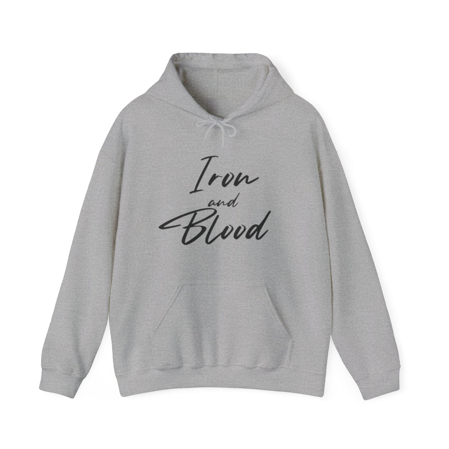 Hooded Sweatshirt Iron & Blood Script