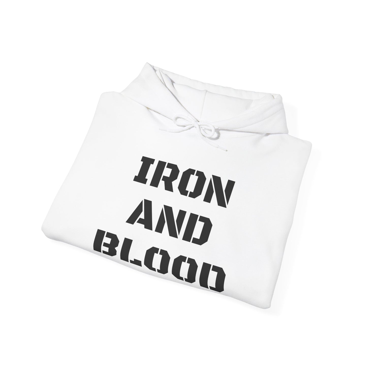 Hooded Sweatshirt Iron & Blood Stencil