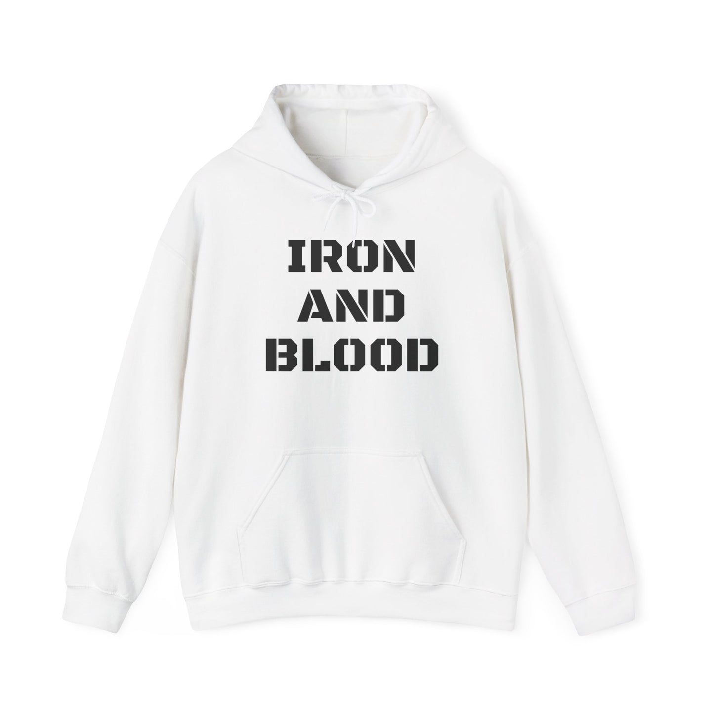 Hooded Sweatshirt Iron & Blood Stencil