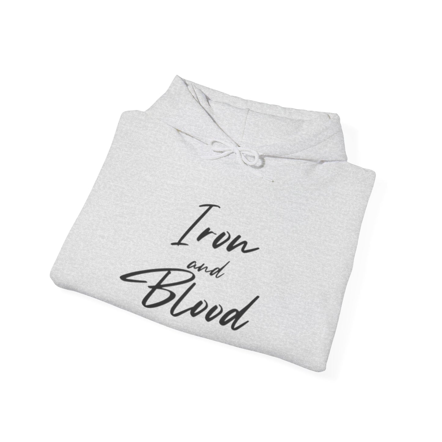 Hooded Sweatshirt Iron & Blood Script