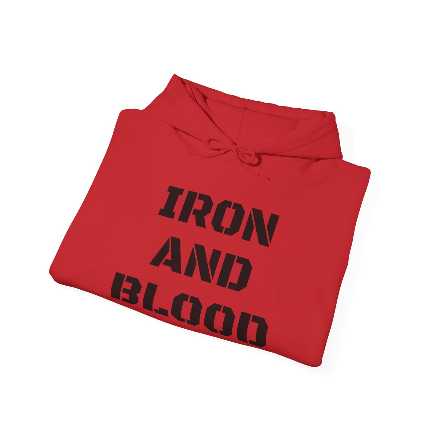 Hooded Sweatshirt Iron & Blood Stencil