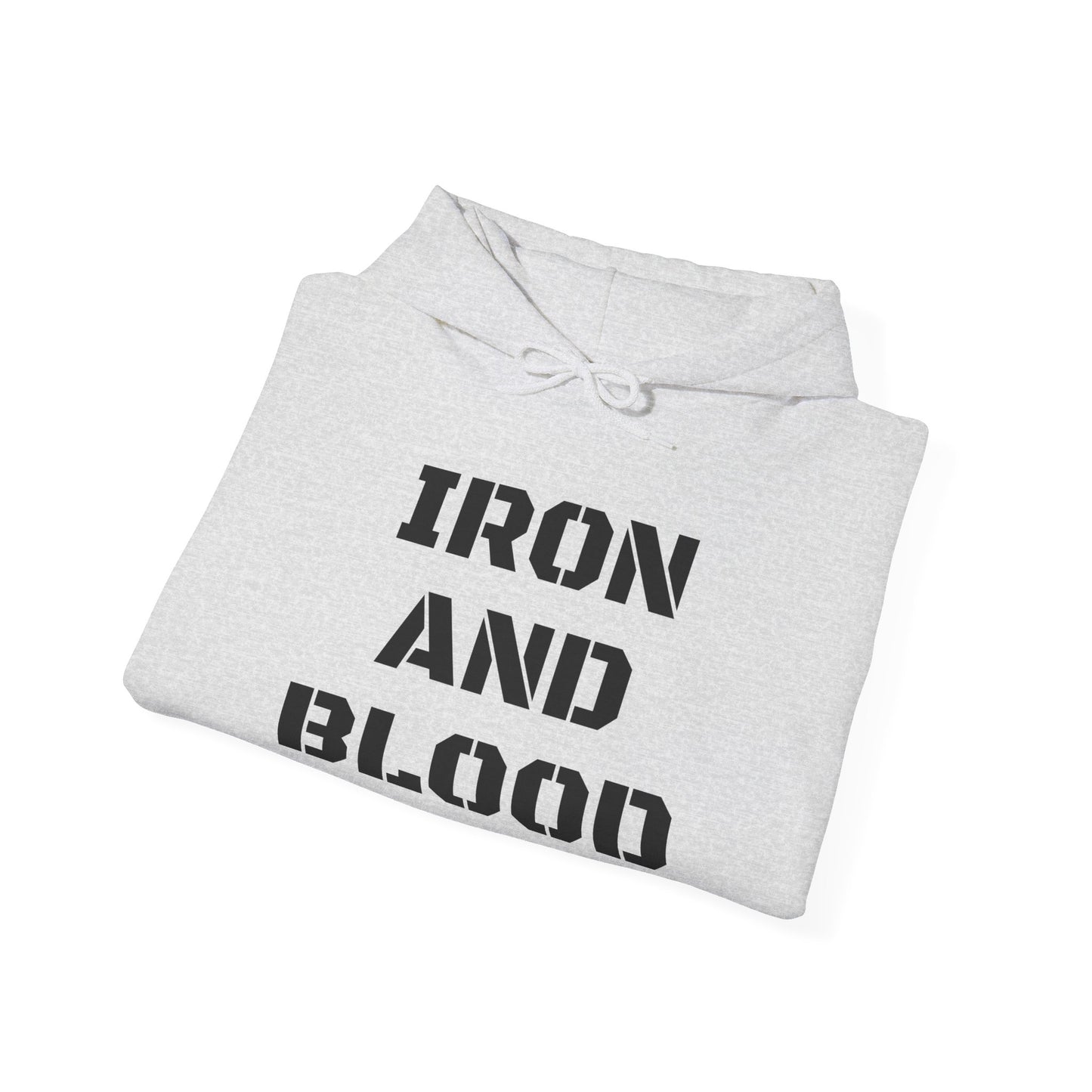 Hooded Sweatshirt Iron & Blood Stencil