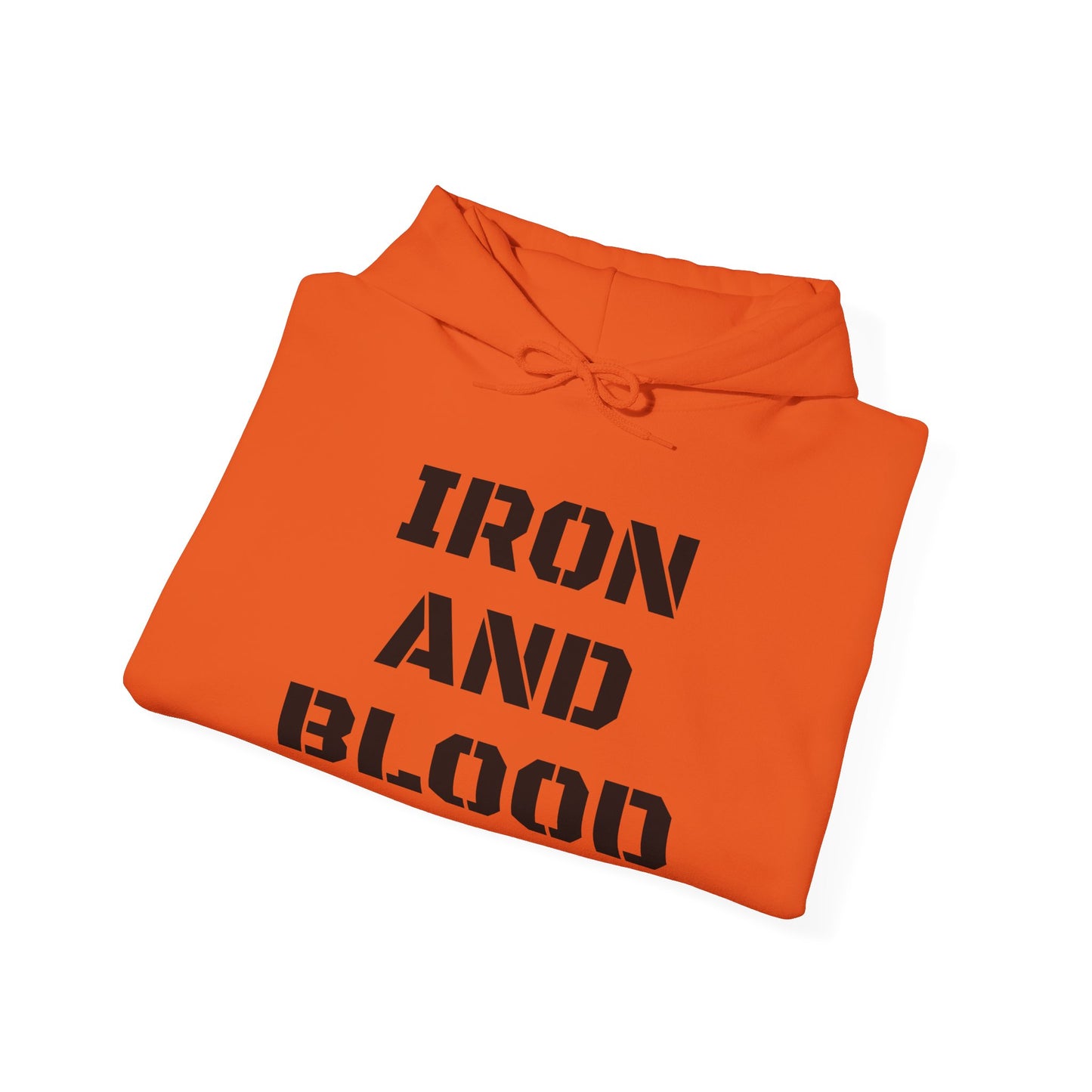 Hooded Sweatshirt Iron & Blood Stencil