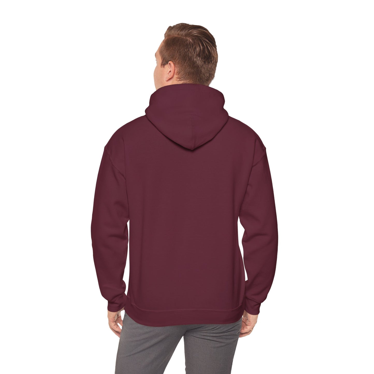 Men's Hooded Sweatshirt Iron & Blood Stencil