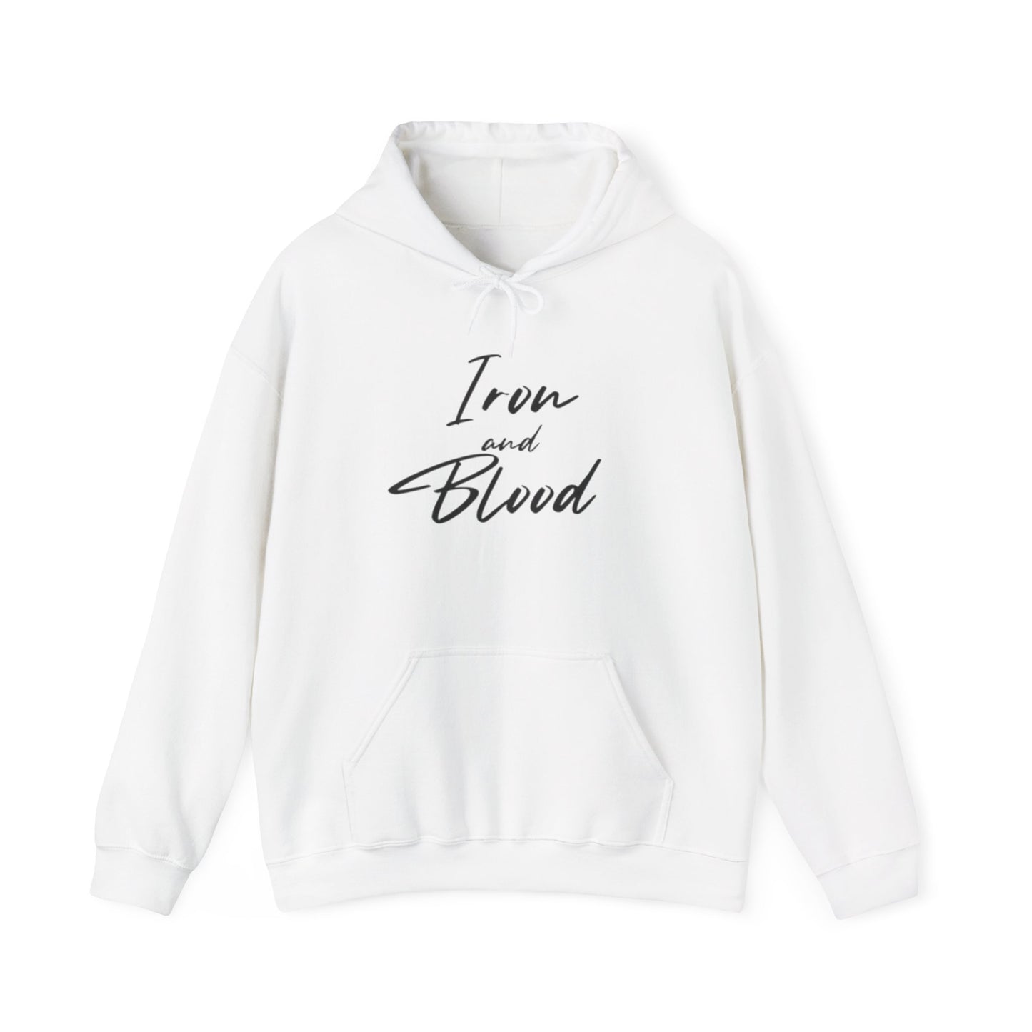 Hooded Sweatshirt Iron & Blood Script