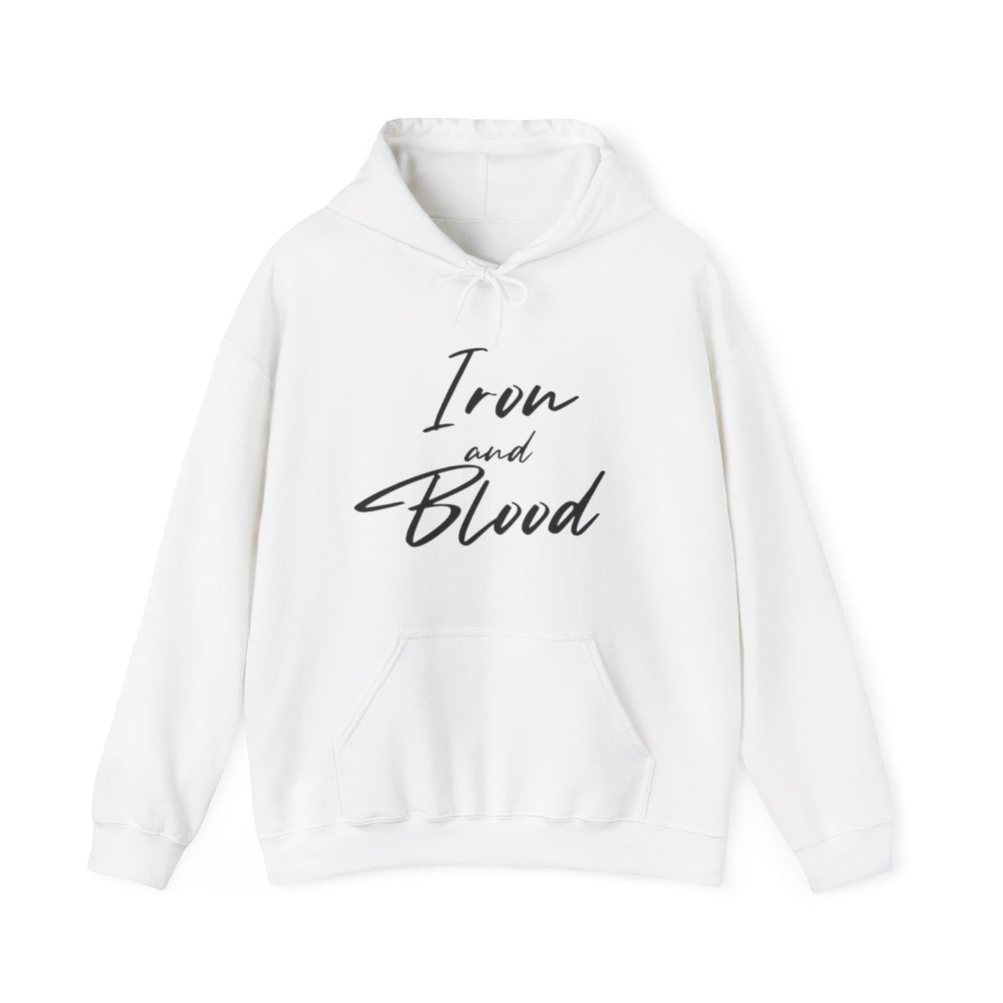 Hooded Sweatshirt Iron & Blood Script