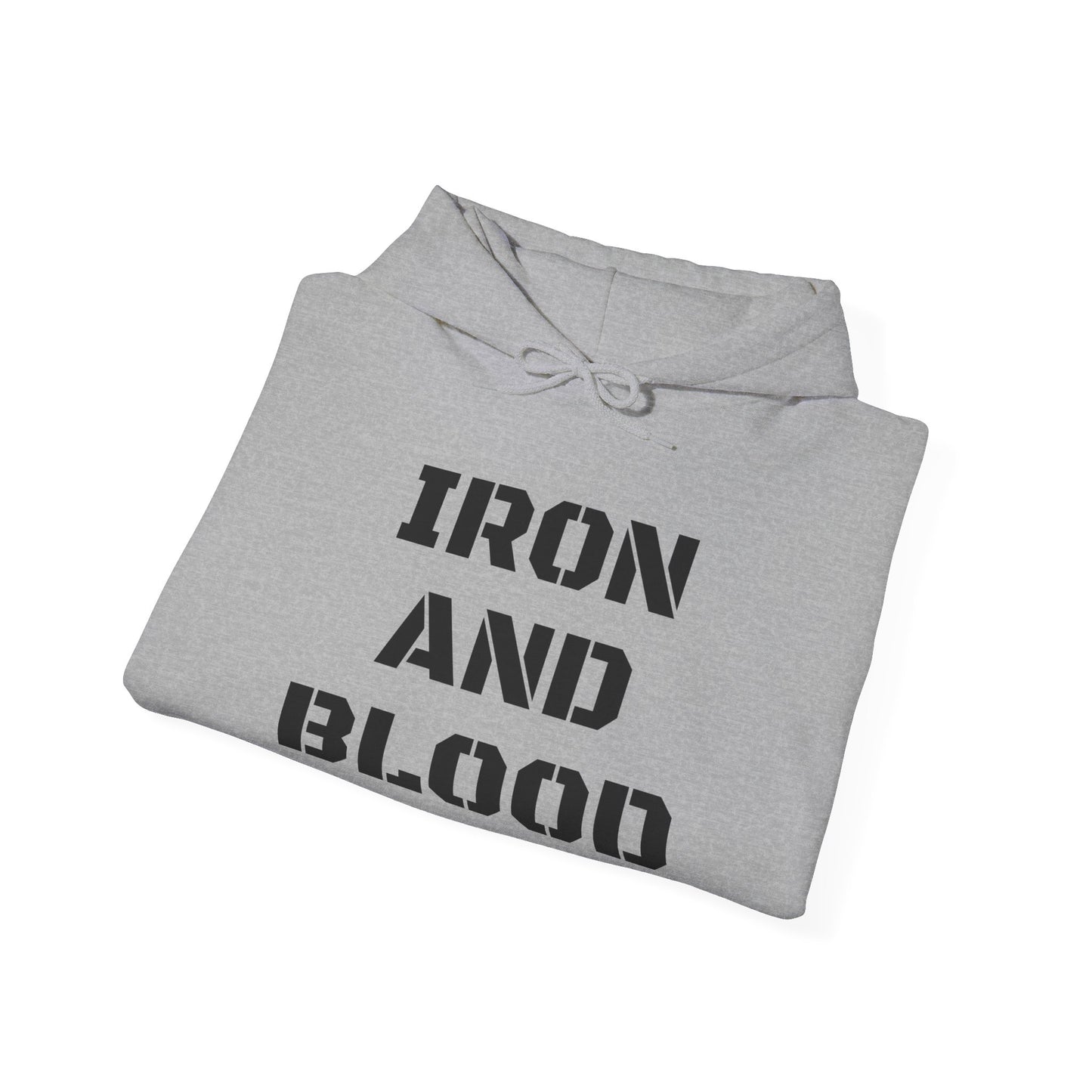 Hooded Sweatshirt Iron & Blood Stencil